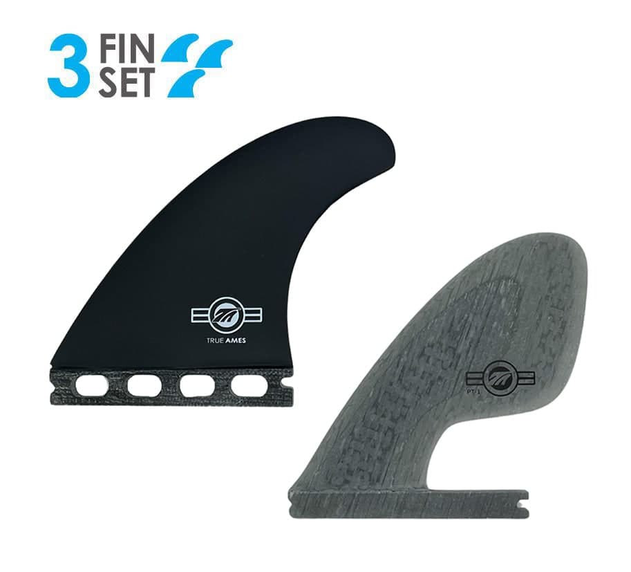 True Ames Power Trailer Tri - Futures Compatible (Solid Fiberglass) (black) fin