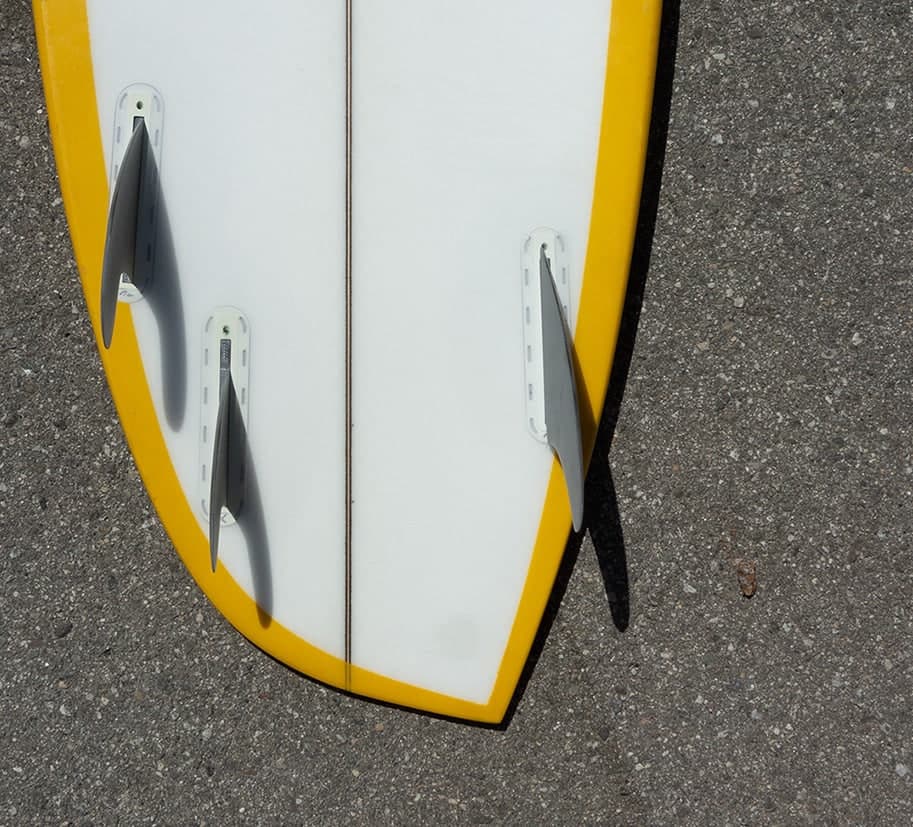 True Ames Ryan Burch Asymmetrical Goofy - Futures Compatible (Solid Fiberglass) (smoke) photo 2