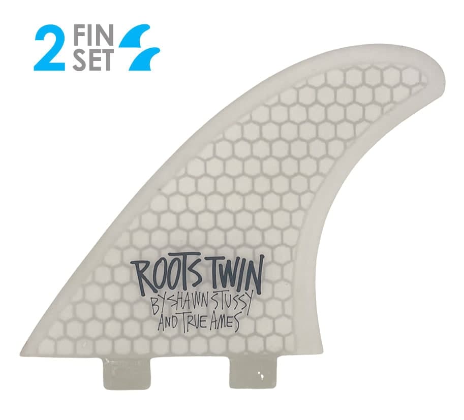 True Ames Stüssy Roots Twin - FCS Compatible (Hexcore) (clear hexcore) fin