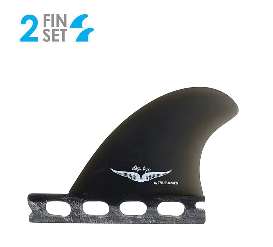 True Ames Skip Frye Side Bites 2.75" - Futures Compatible (Solid Fiberglass) (smoke) fin
