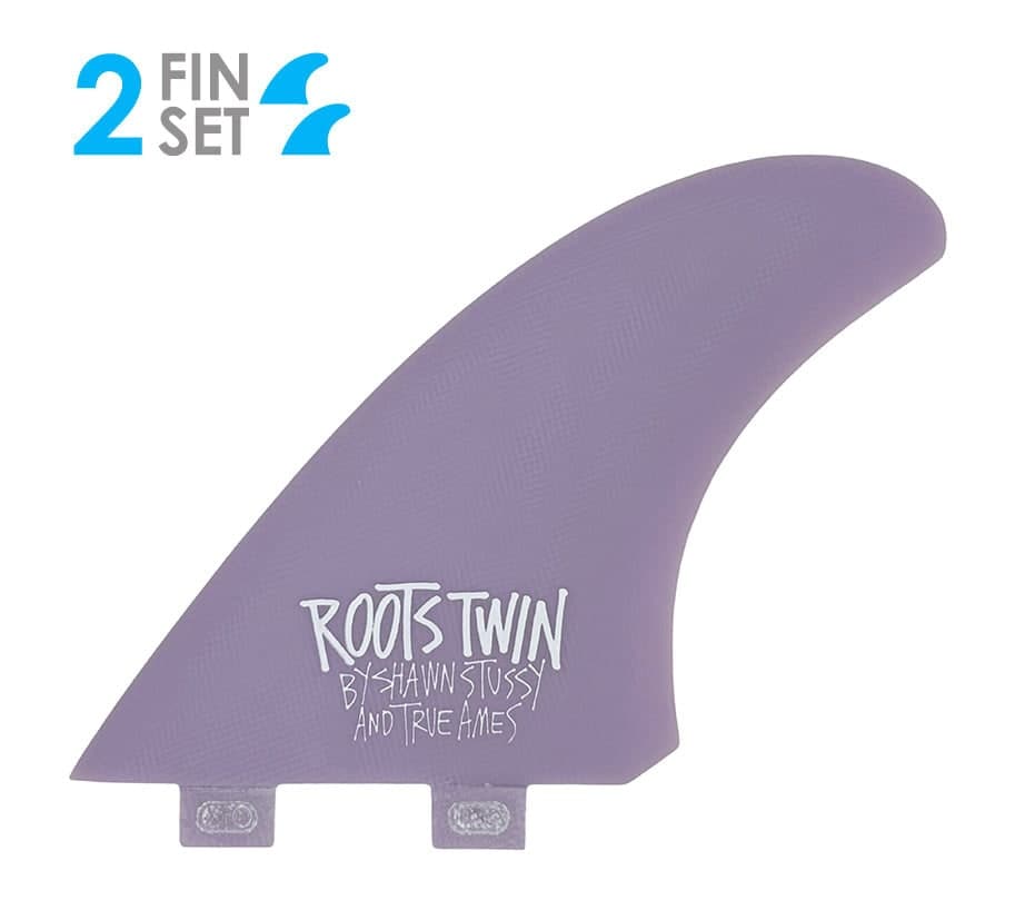 True Ames Stüssy Roots Twin - FCS Compatible (Solid Fiberglass) (light purple)