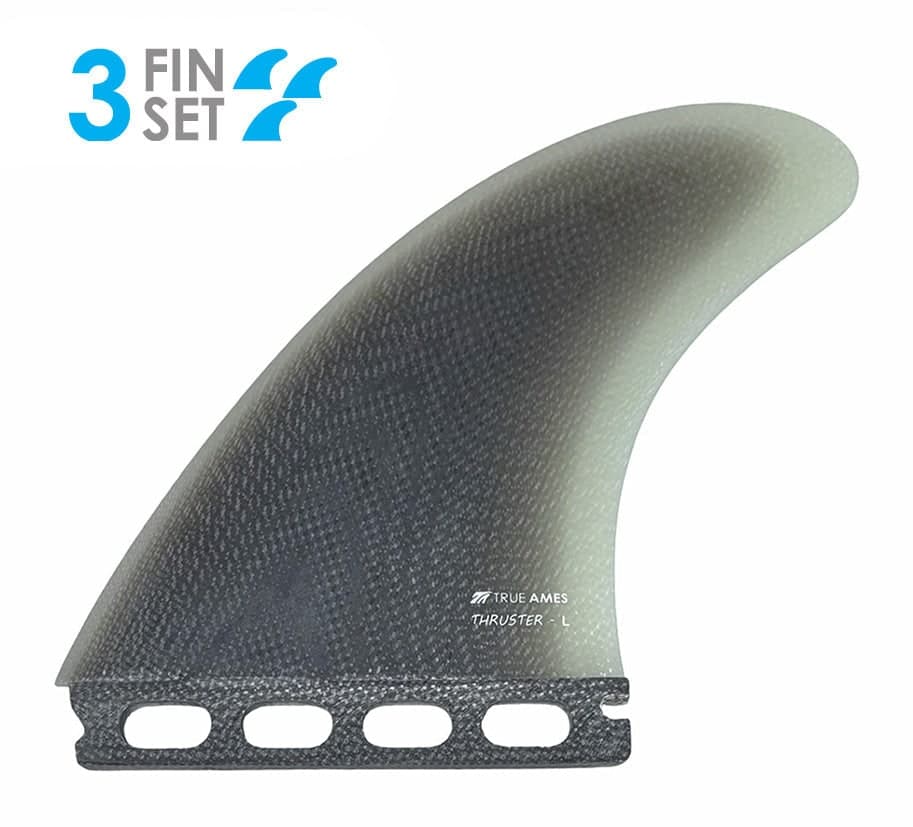 True Ames True Ames Thruster - Futures Compatible (Solid Fiberglass) (smoke clear / Large)