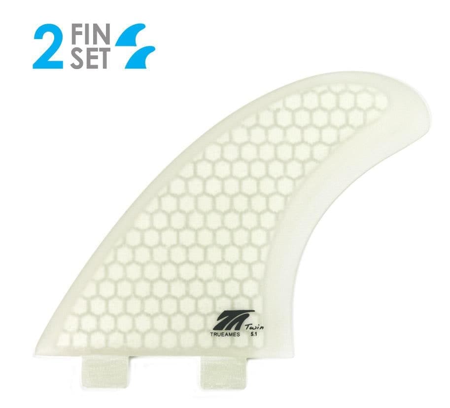 True Ames TA Twin 5.1 - FCS Compatible (Hexcore) (clear hexcore) fin