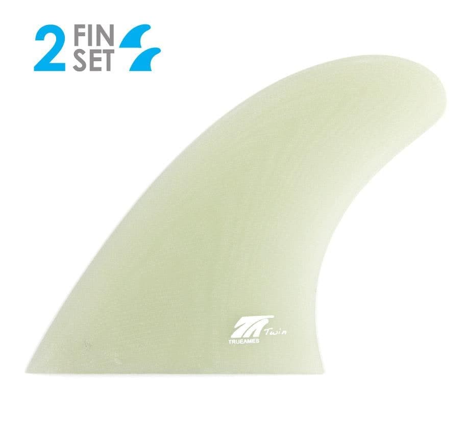True Ames TA Twin - Glass On (Solid Fiberglass) (clear) fin