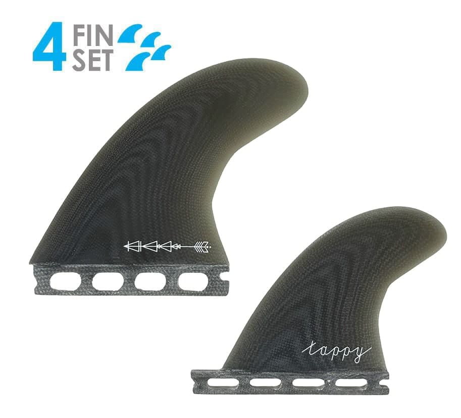 True Ames Tappy Quad - Futures Compatible (Solid Fiberglass) (smoke) fin