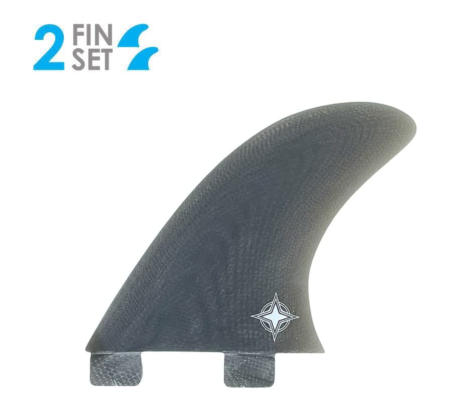 True Ames Wayne Rich Side Bites 4.0" - FCS Compatible (Solid Fiberglass) (smoke) fin