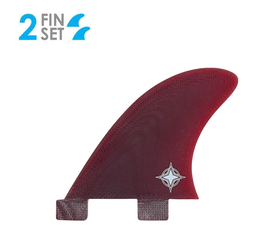 True Ames Wayne Rich Side Bites 3.4" - FCS Compatible (Solid Fiberglass) (red)