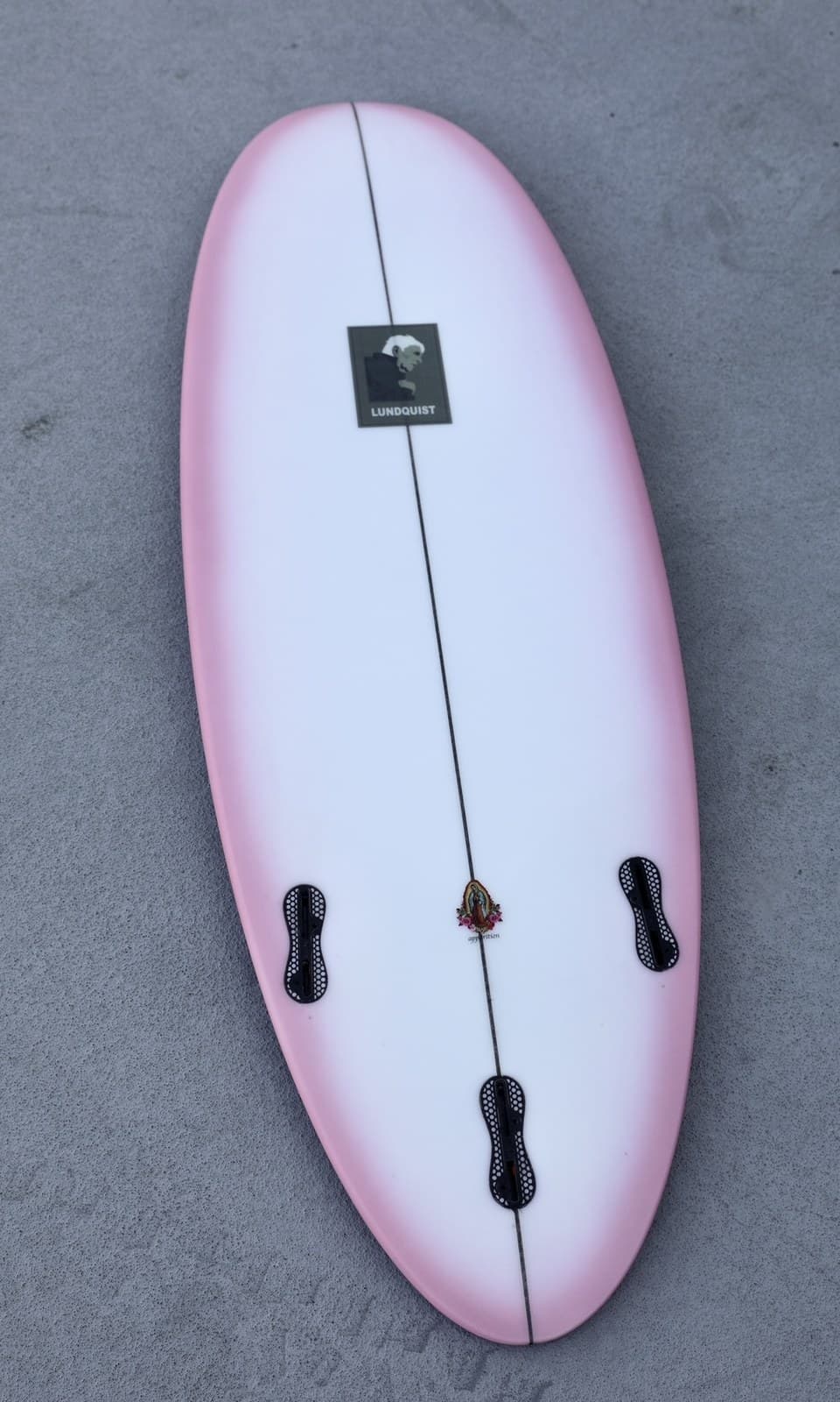 5'1" Apparition in the Lundquist Surfboards shop