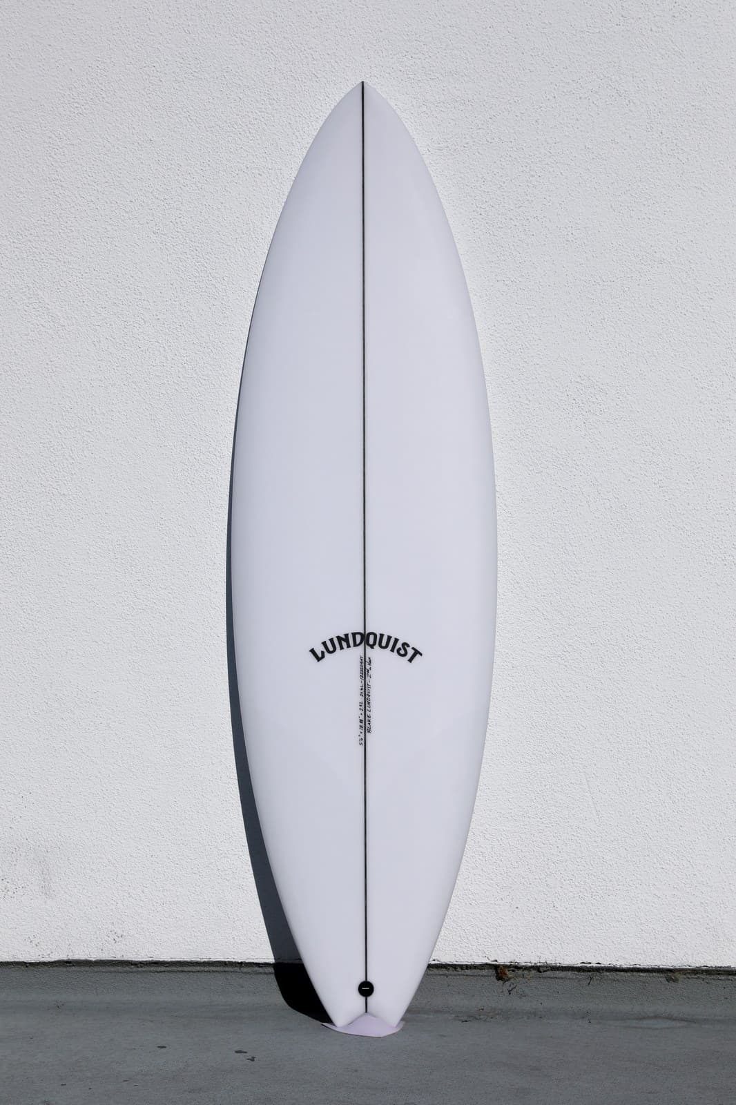 5'6" 2nd to None in the Lundquist Surfboards shop