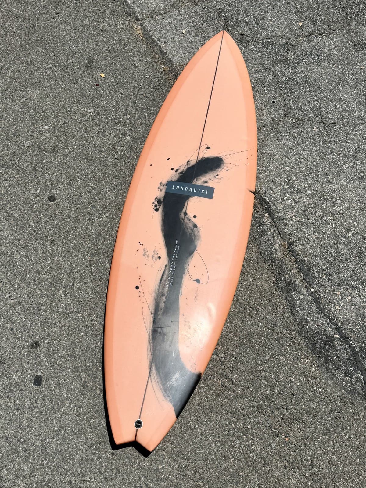 5'5" 2nd to None in the Lundquist Surfboards shop