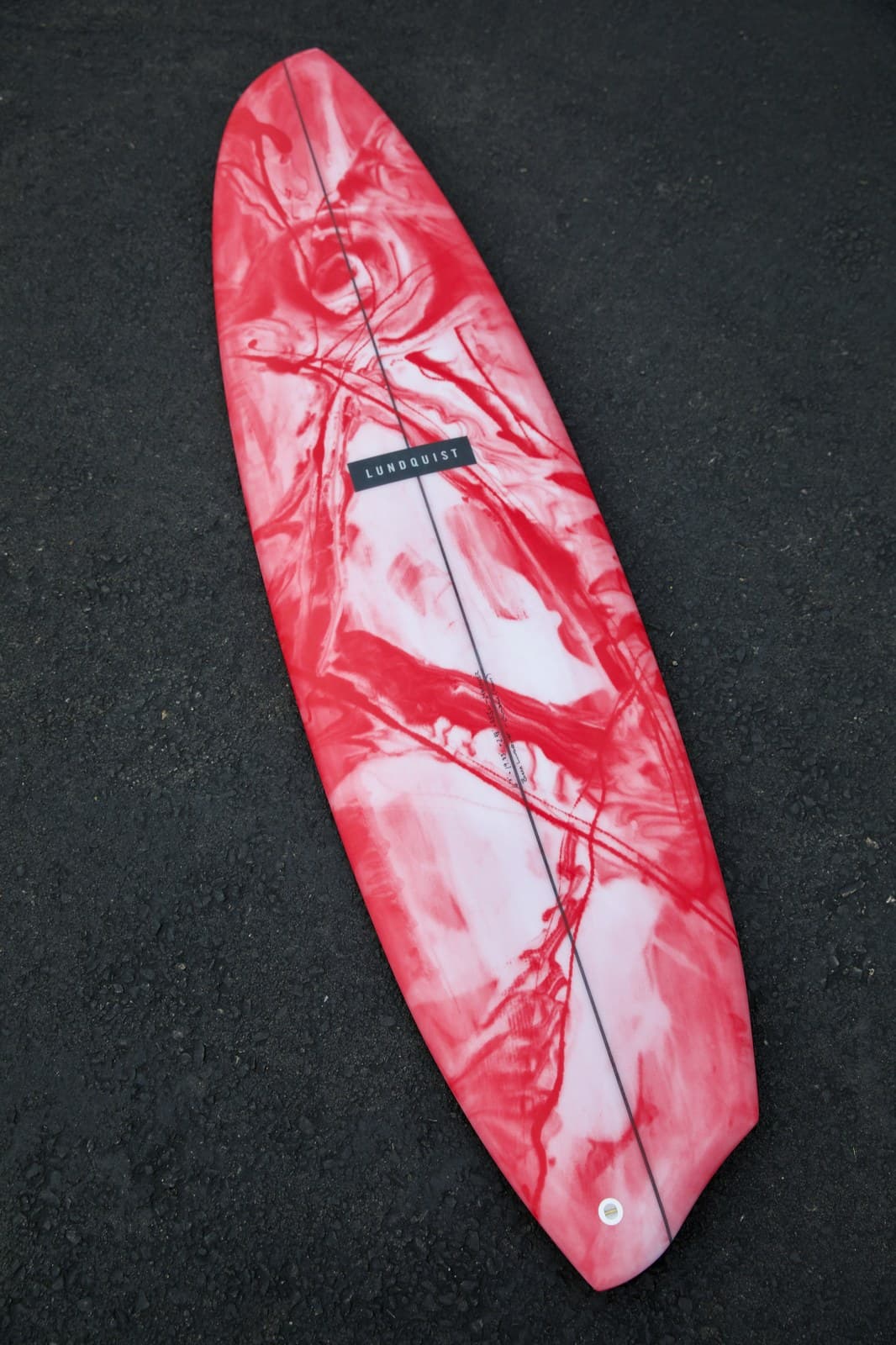 6'3" Gumball in the Lundquist Surfboards shop